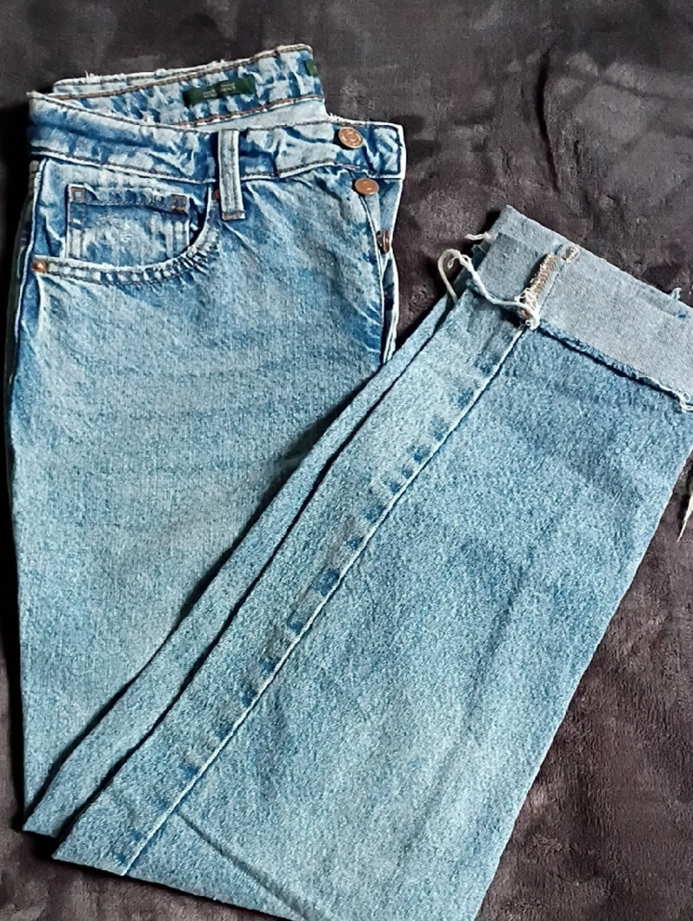 wild fable Light Blue High-Waist Straight Leg Jeans